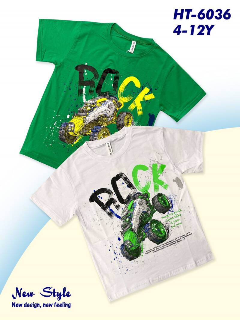 Bluzka chłopięce. Roz 4-12. Mix Kolor Paczka 5 szt.